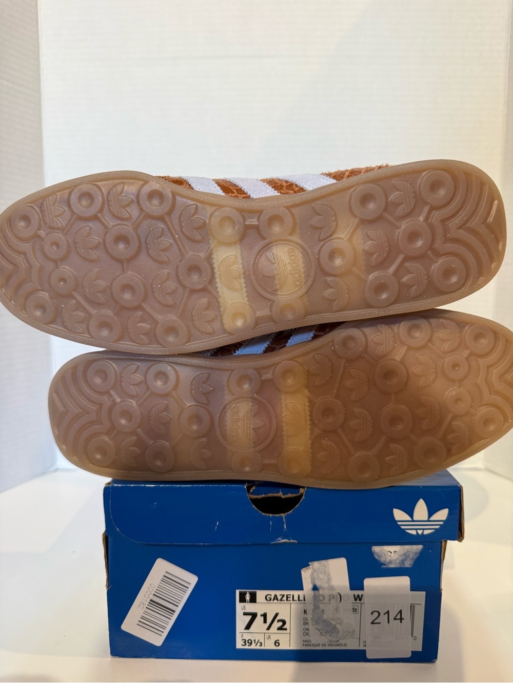 Adidas Gazelle Brown Crocodile Leather Sneakers - Picture 5 of 5